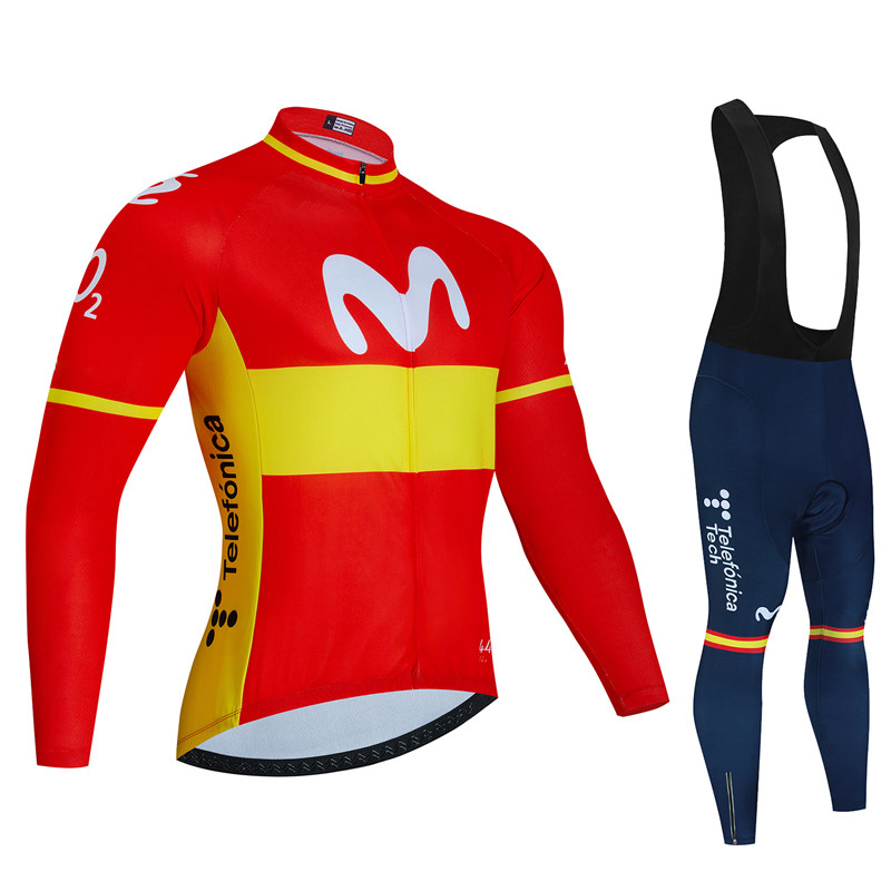 Cycling Gear Leaderboard - Spain Movistar Autumn Long Sleeve Cycling