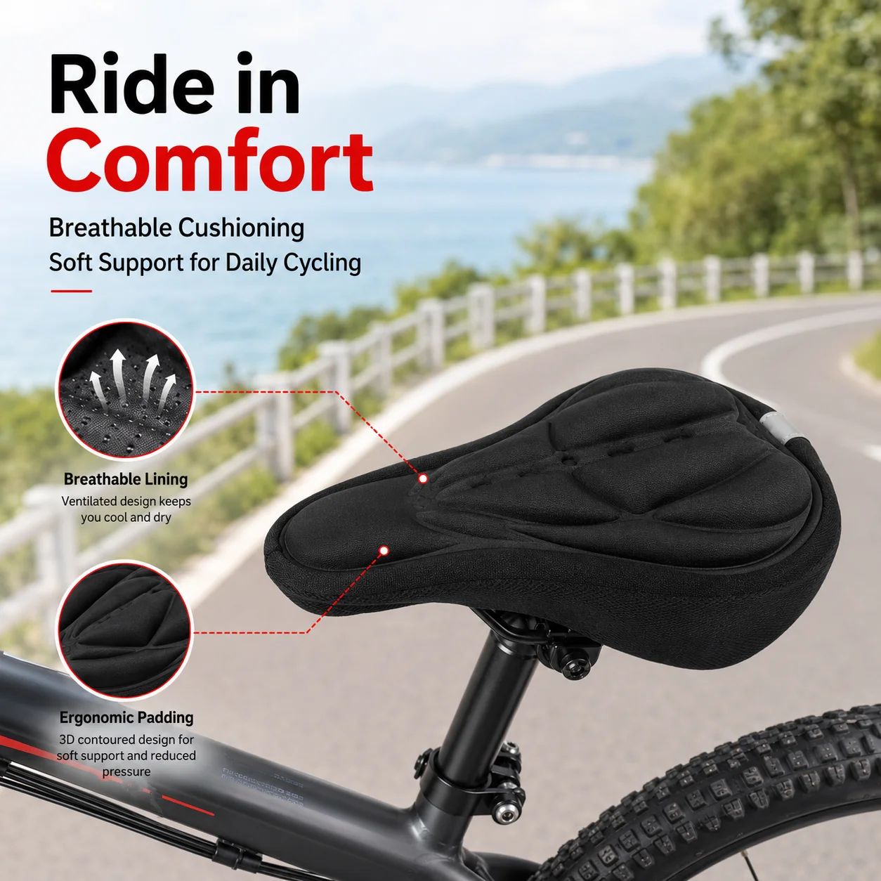 3D Soft Foam Padded Bicycle Sa - Xc Mtb Gear 评论和价格