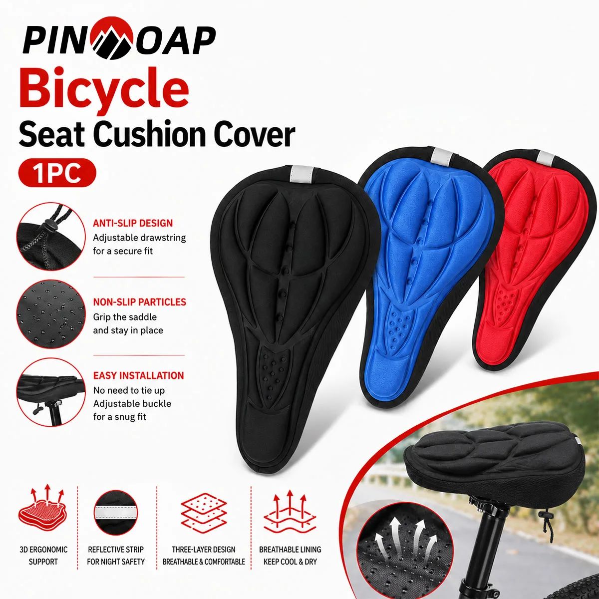 3D Soft Foam Padded Bicycle Sa - Xc Mtb Gear 评论和价格
