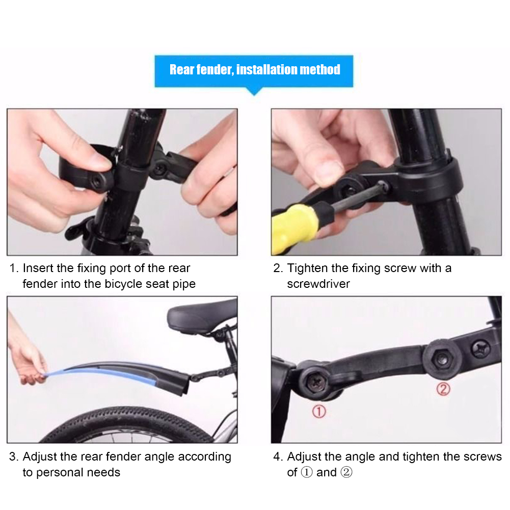 2Pcs Mountain Bike Mudguard Wi - Bike Fender Set 评论和价格